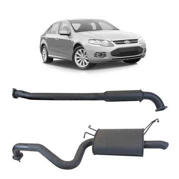 Redback 2.5" Catback Exhaust with Hotdog Centre and Single Outlet Rear Muffler for Ford Falcon FG Sedan(02/2008 - 12/2014) - Brixton 4x4 - Buy Online Now!